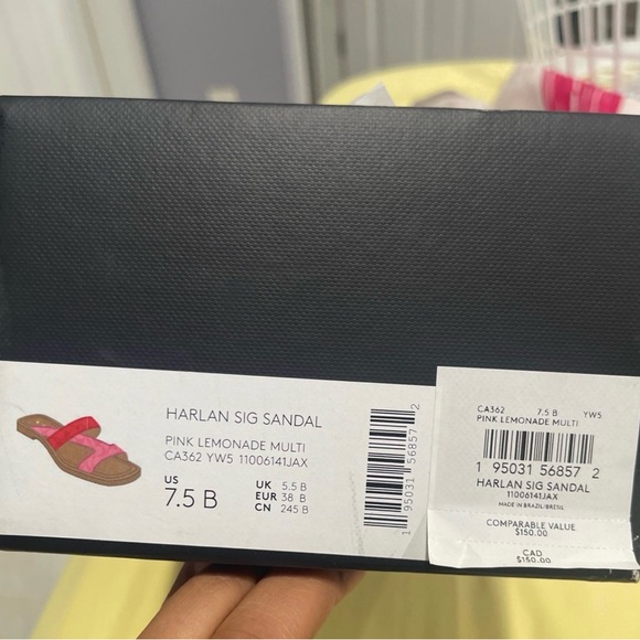 COACH Women’s Pink Two-Tone Slide Sandals - Picture 3 of 4